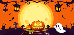 南瓜恐怖万圣节背景
