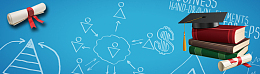 寒假班补习班开课可爱卡通banner
