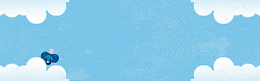 蓝色手绘卡通母婴促销banner