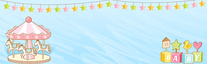 可爱卡通手绘儿童节banner背景