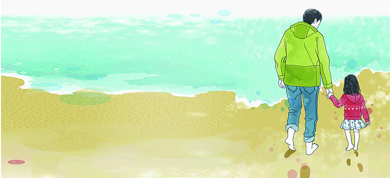 父亲节温馨卡通手绘banner