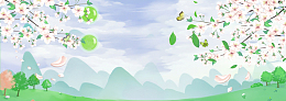 夏季手绘清新旅行海报banner
