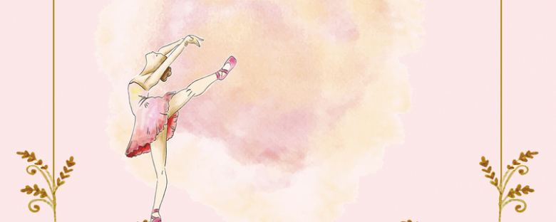 高档舞者培训手绘文艺粉色banner