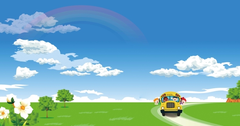 校车接送背景素材免抠素材免费下载_觅元素51yuansu.com