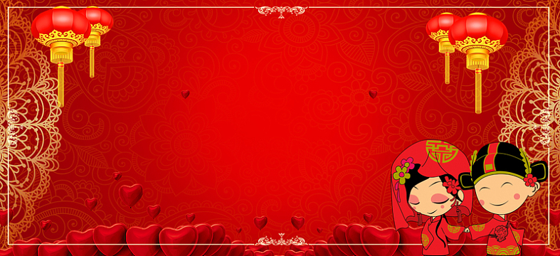 结婚季红灯笼喜庆红色banner