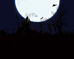 黑夜城堡月夜万圣节