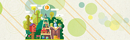 扁平卡通新能源绿色banner