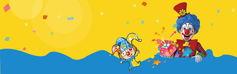 愚人节卡通可爱黄色banner