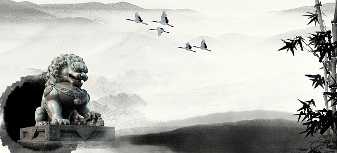 水墨中国风背景海报