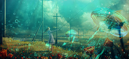 梦幻卡通人物插画banner