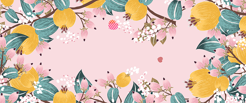 西式浪漫婚礼粉色banner
