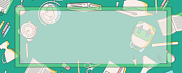 学习用品开学季几何绿色背景