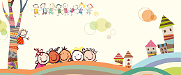 学前班招生彩色卡通banner