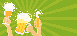 天猫啤酒节卡通简约banner