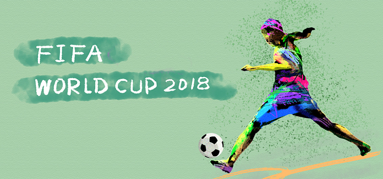 手绘彩色参赛国家世界杯背景素材