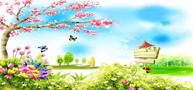 卡通水彩画背景