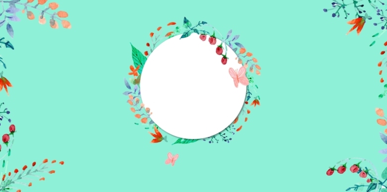 春天春日森系新品上新清新花叶拼接海报模板