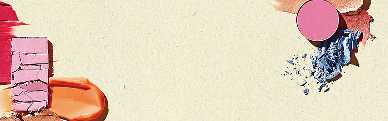 矢量手绘卡通化妆品banner