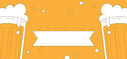 天猫啤酒节卡通简约banner