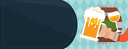 天猫啤酒节卡通简约banner