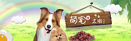 萌宠来袭可爱卡通banner