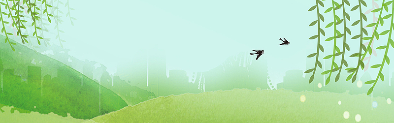 春季清明节踏青文艺PSD分层banner