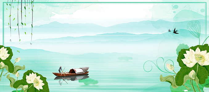 清明节卡通手绘banner