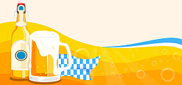 天猫啤酒节卡通简约banner