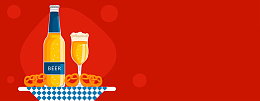 天猫啤酒节卡通简约banner