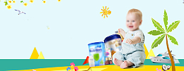 夏季小清新卡通母婴海报banner
