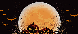 恐怖万圣节月亮背景