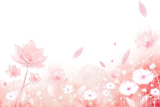 粉色手绘花朵背景