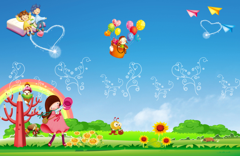 卡通儿童节海报背景素材