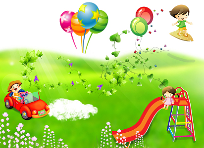 娱乐场儿童海报背景素材