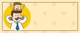 父亲节文艺小清新手绘黄色背景