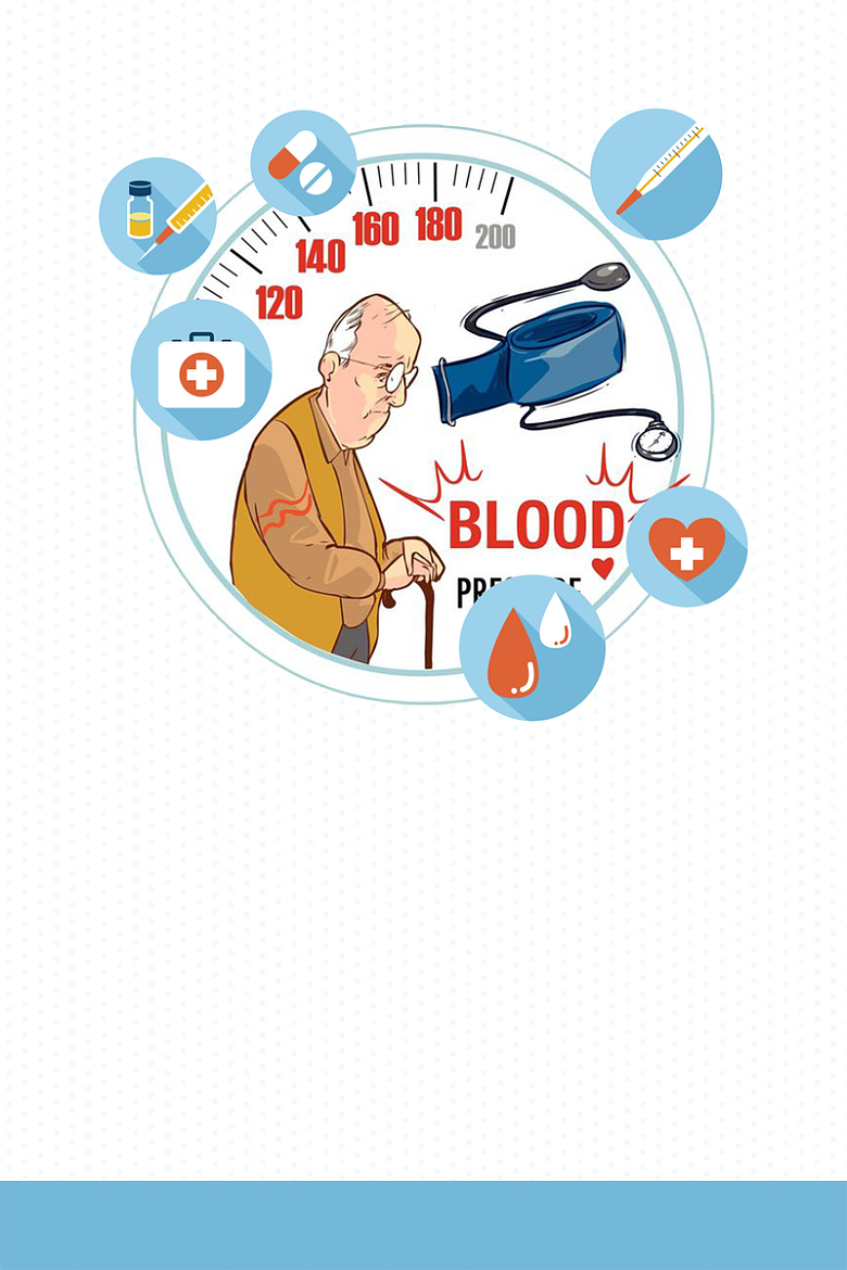 卡通医疗高血压宣传海报