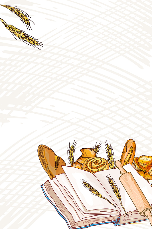 卡通麦穗背景素材_卡通麦穗背景图片下载_觅元素