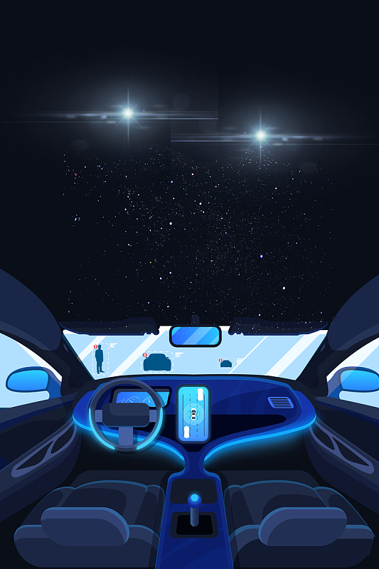 AI智能汽车无人驾驶汽车海报