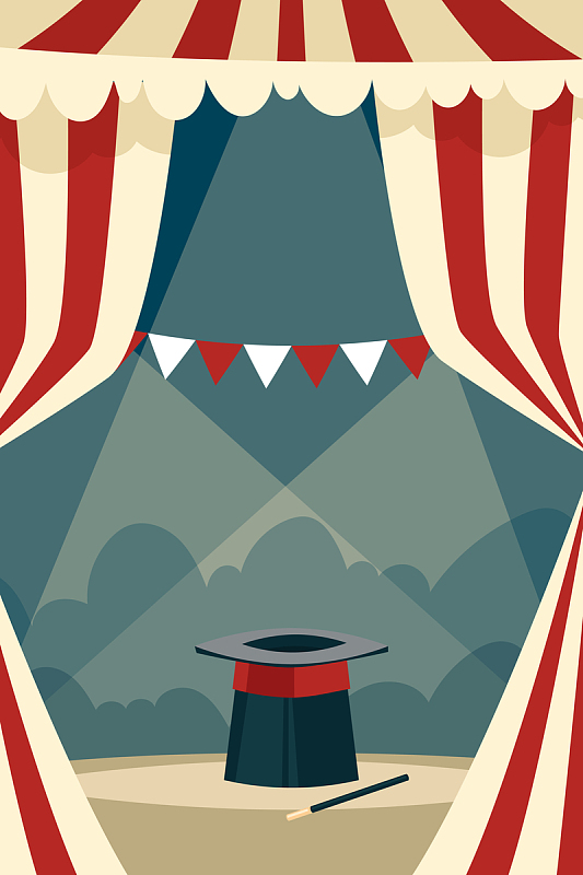 卡通狂欢马戏团娱乐背景图