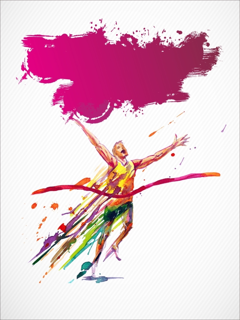 竞赛夺冠跑步矢量海报背景模板免抠素材免费下载_觅元素51yuansu.com