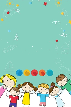 卡通开学季新学期背景素材