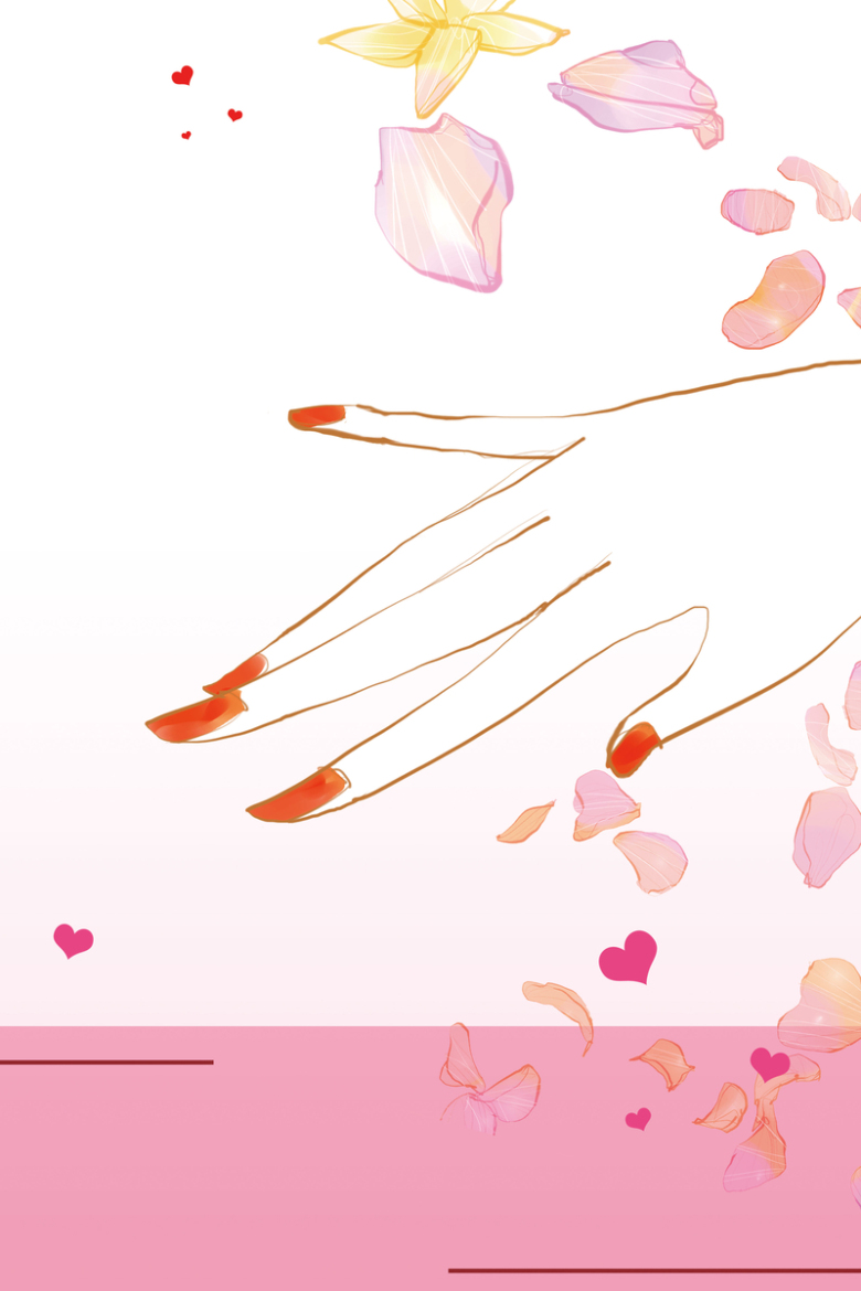 专业美甲海报背景素材