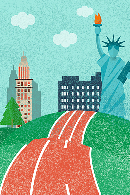 运动卡通手绘广告背景图