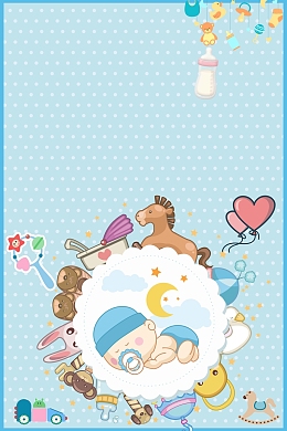 卡通新生儿护理创意