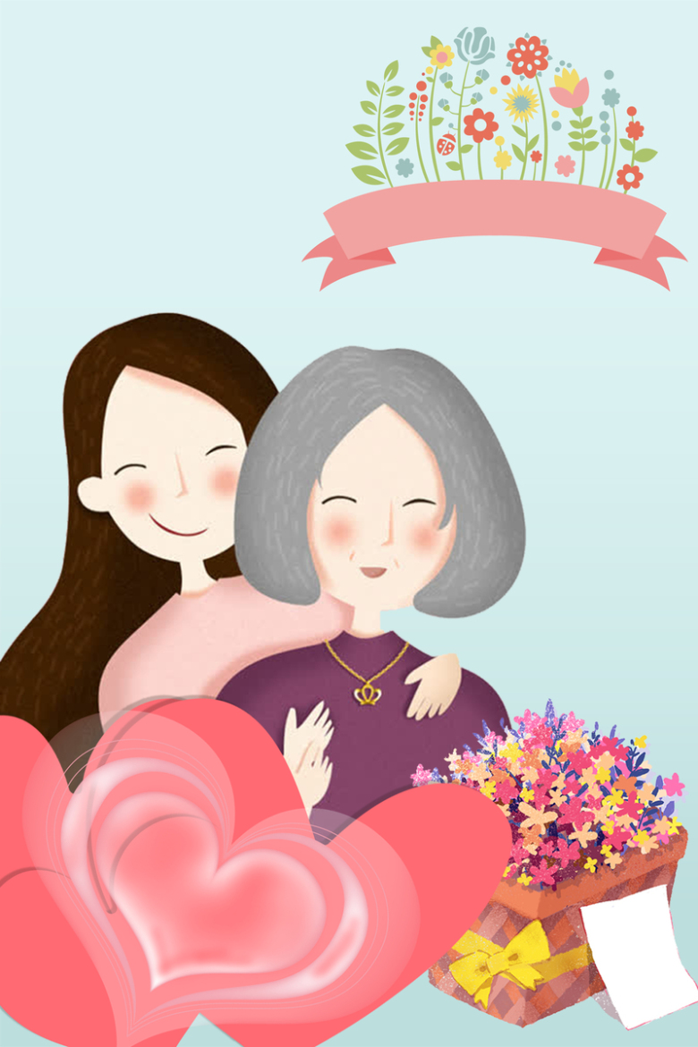 扁平化温馨妇女节海报设计
