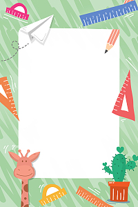 卡通可爱儿童学习教育背景