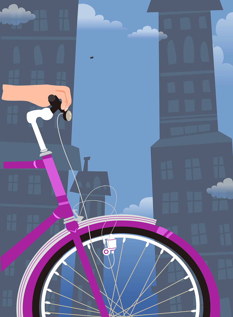 城市共享单车海报背景