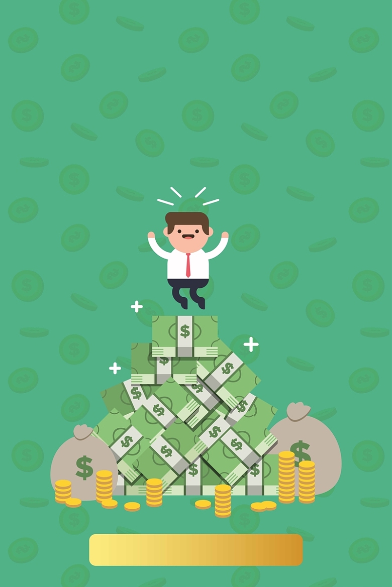 扁平金钱商务金融背景