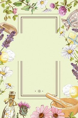 小清新插画鲜花店花坊宣传海报背景模板