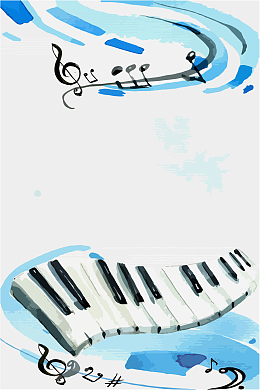 矢量音乐课音乐培训班招生海报
